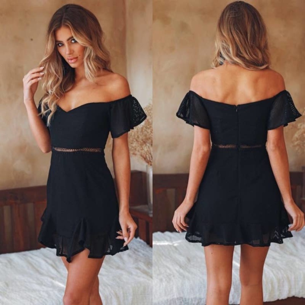 Hello Molly Black In Other News Black Net Dress